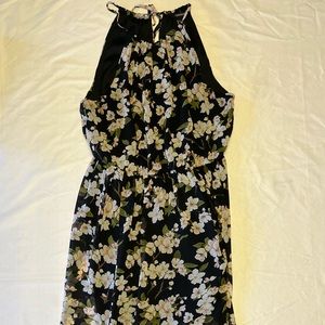 Black and Floral Dress